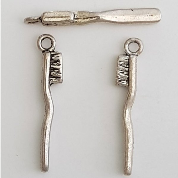 Toothbrush Charm N&deg;01 Silver
