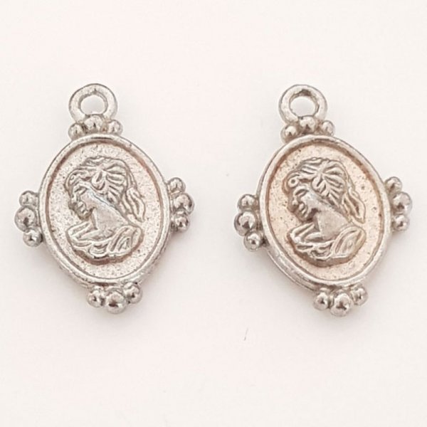 Woman Cameo Charm N&deg;02 Silver