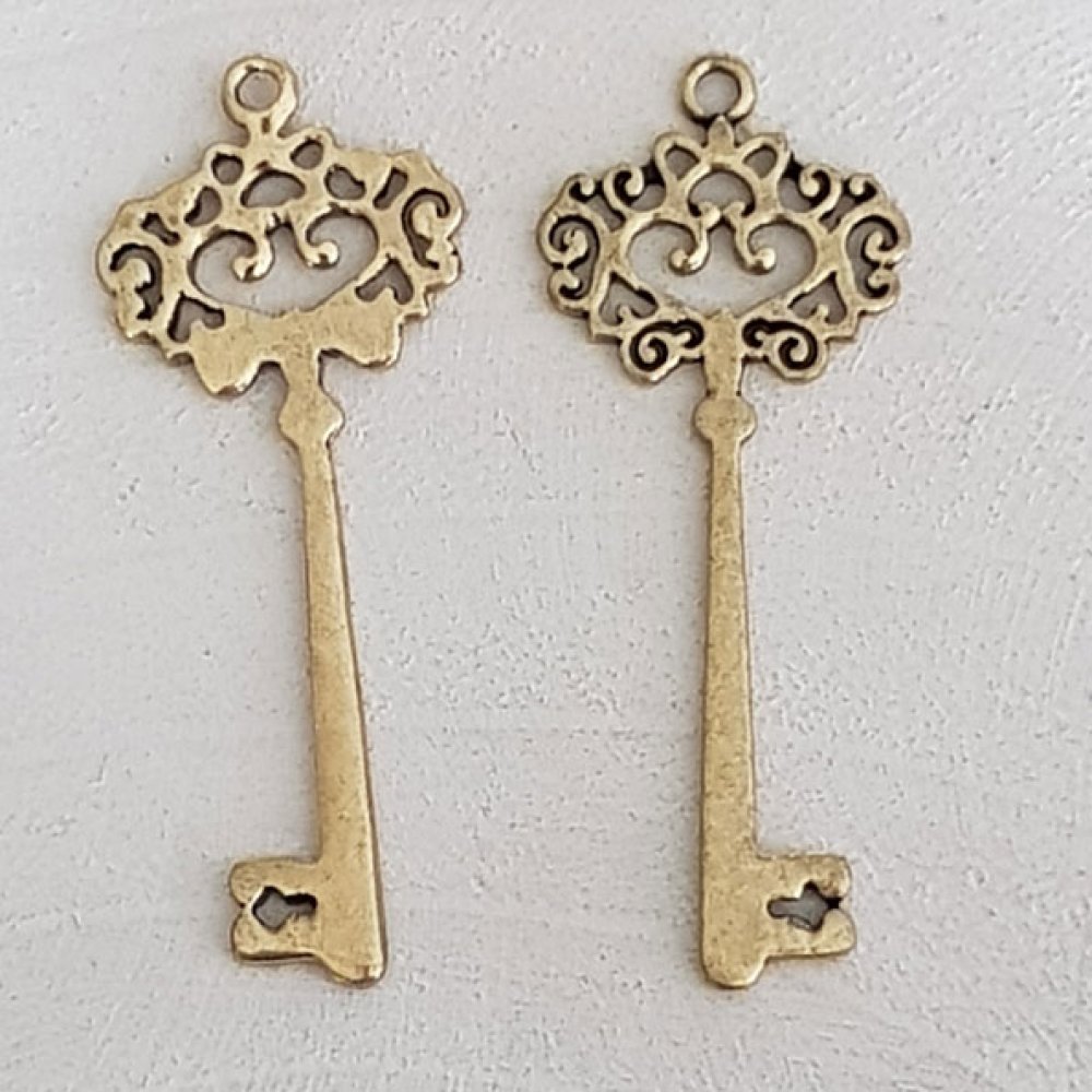 Key Charm N°29 Aged Gold