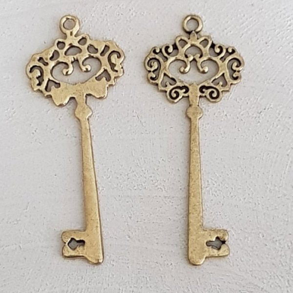 Key Charm N&deg;29 Aged Gold