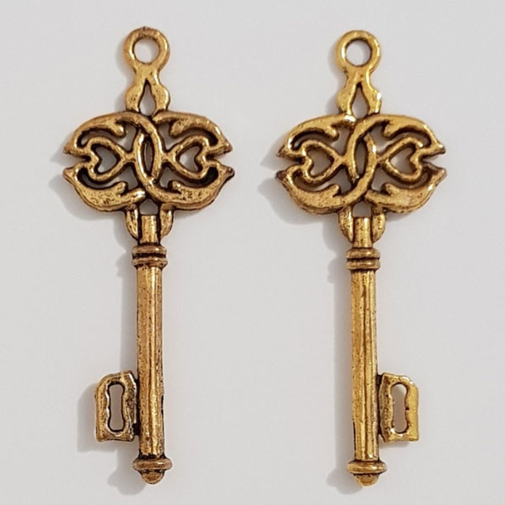 Key Charm N°30 Gold