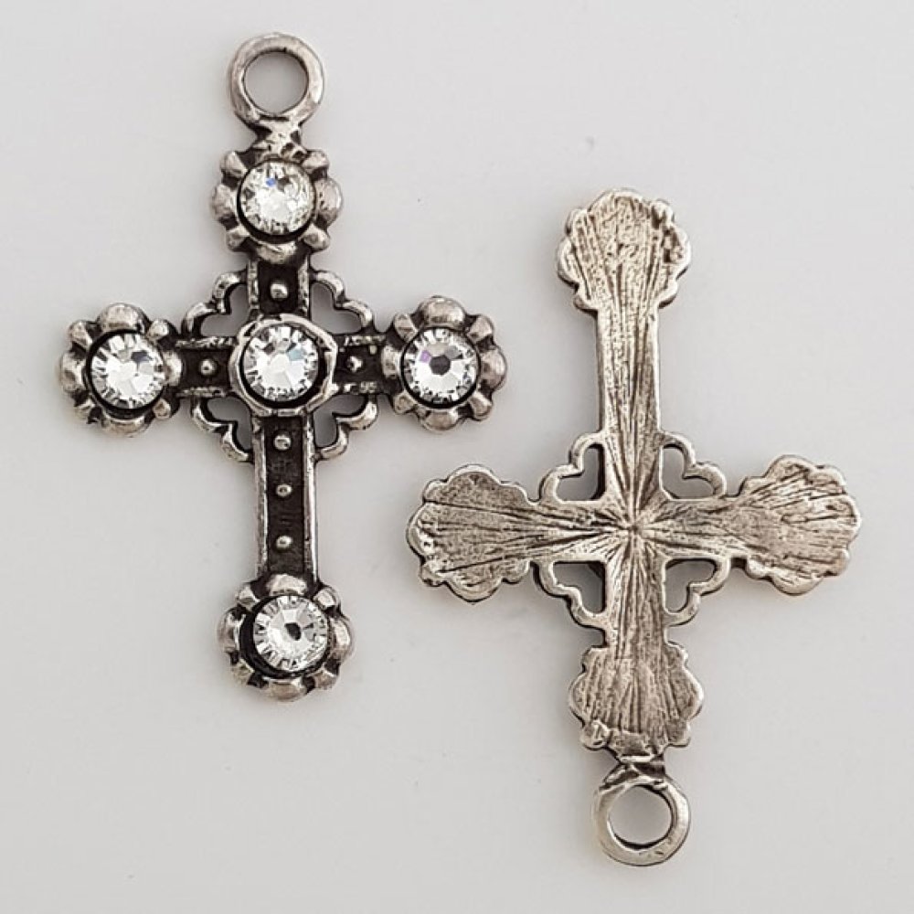 Silver Cross Charm N°04