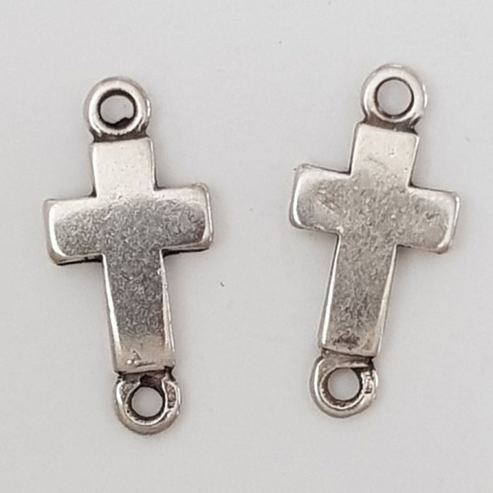 Cross Charm N°06 Zamak (Silver plated)