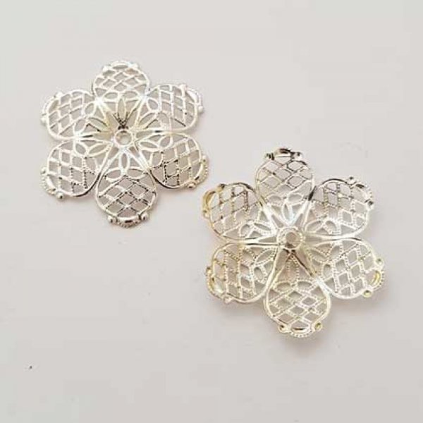 Miscellaneous Charm N&deg;019 Silver Flower