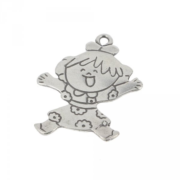 Childrens charm N&deg;35 Zamak (Silver plated)