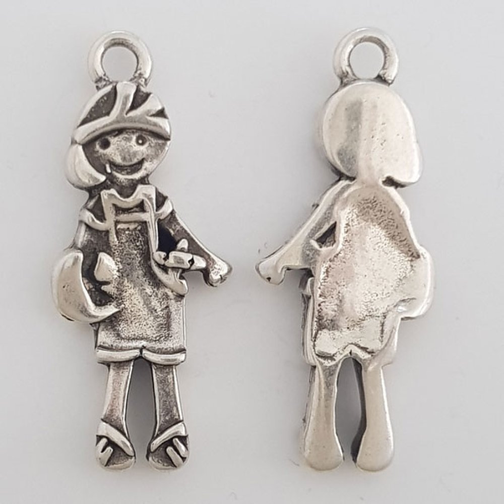 Childrens charm N°40 Zamak (Silver plated)