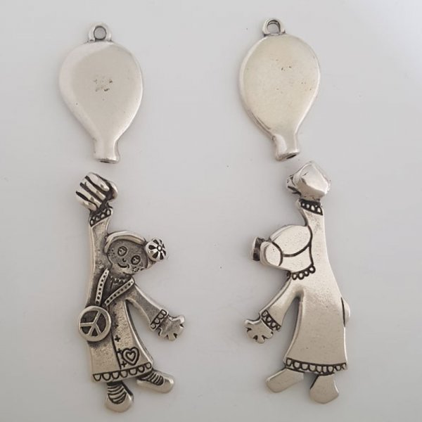 Children's charm N&deg;41-02 Zamak (Silver plated)