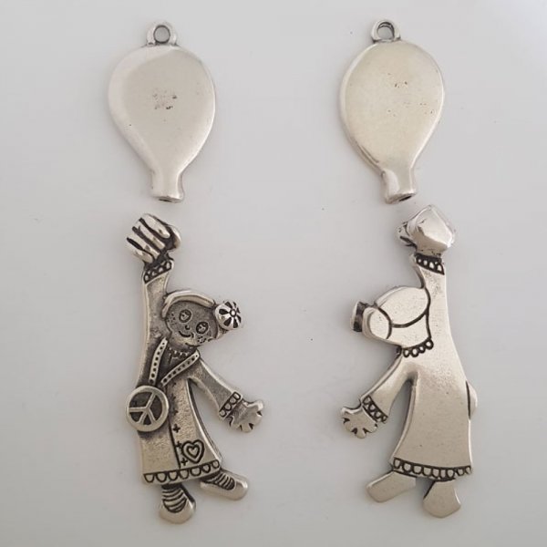 Children's charm N&deg;41-02 Zamak (Silver plated)