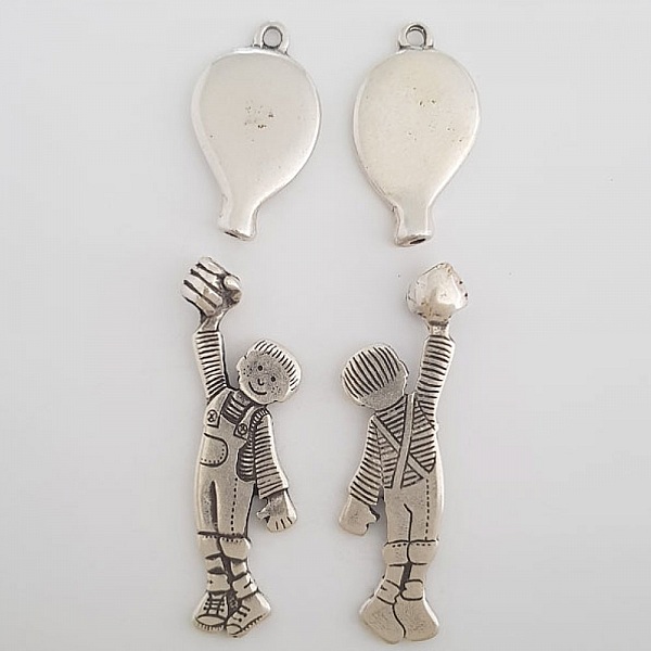 Children's charm N&deg;41-03 Zamak (Silver plated)
