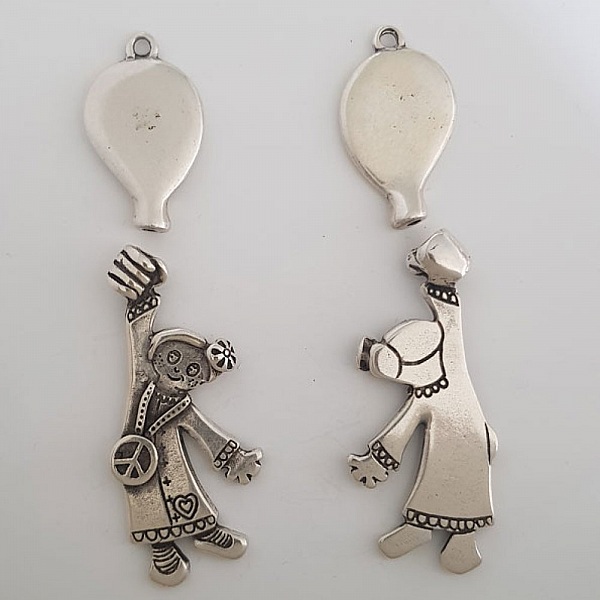 Children's charm N&deg;41-03 Zamak (Silver plated)