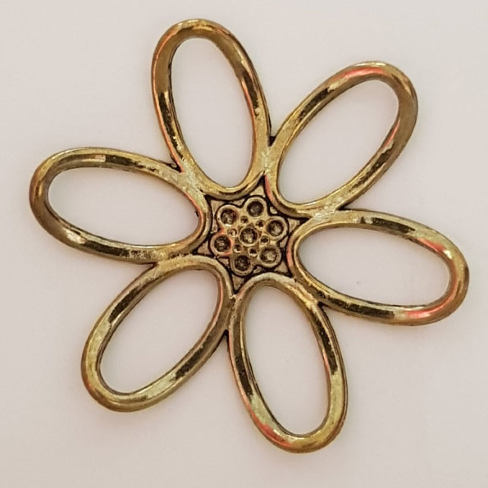 Flower Charm Metal N°003 Bronze
