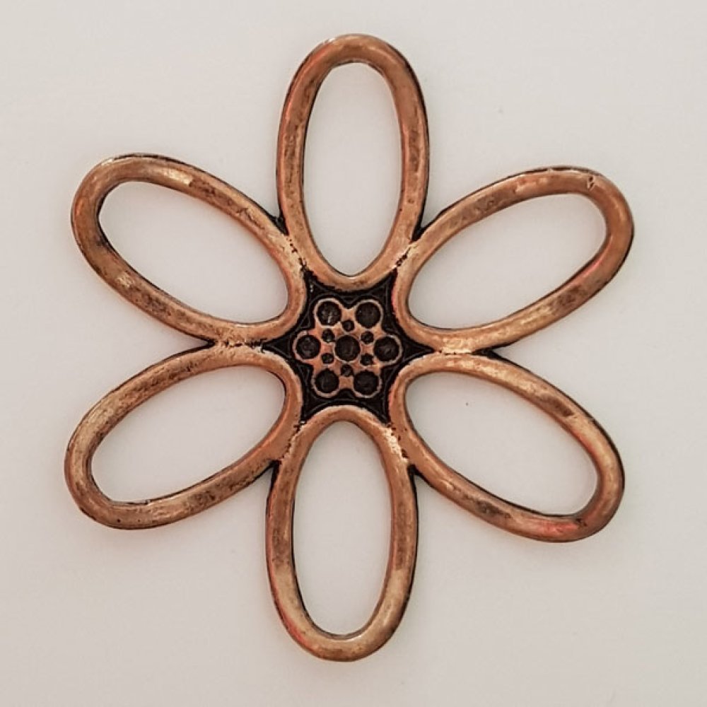 Flower Charm Metal N°003 Copper