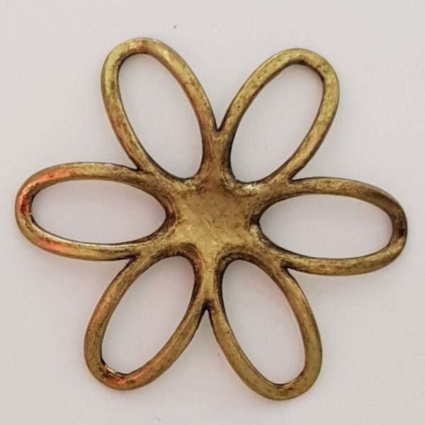 Flower Charm Metal N&deg;003 Old Gold