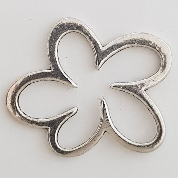 Flower charm Metal N&deg;004 Silver