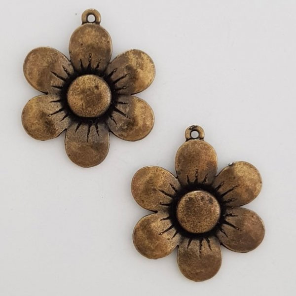 Flower Charm Metal N&deg;007 Bronze