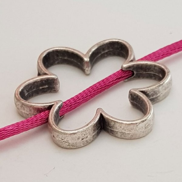 Flower charm Metal N&deg;010 Silver