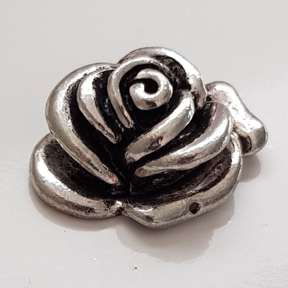 Flower charm Metal N°018 Silver