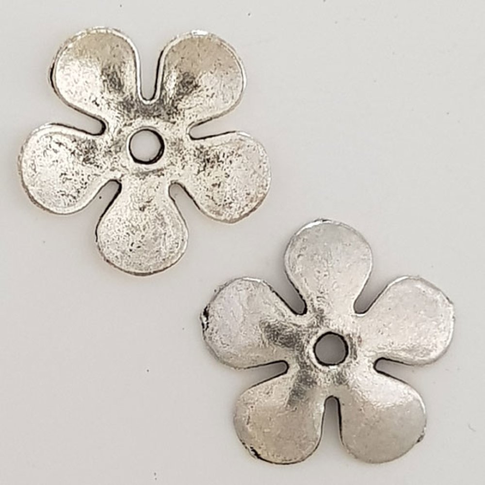 Flower charm Metal N°027 Silver