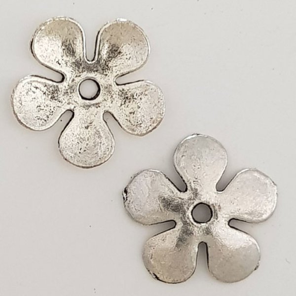 Flower charm Metal N&deg;027 Silver