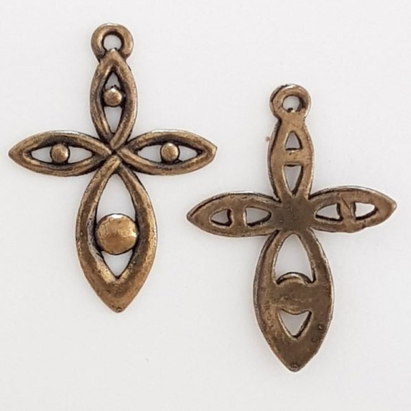 Flower Charm Metal N&deg;028 Bronze