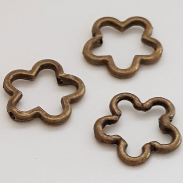 Flower Charm Metal N&deg;031 Bronze