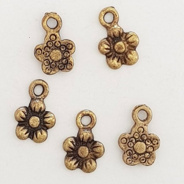 Flower Charm Metal N&deg;035 Bronze