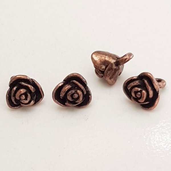 Flower Charm Metal N&deg;036 Copper