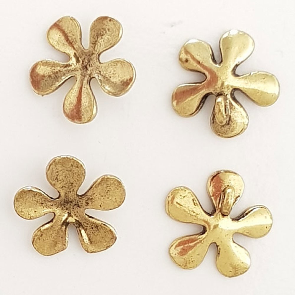 Flower Charm Metal N°042 Gold