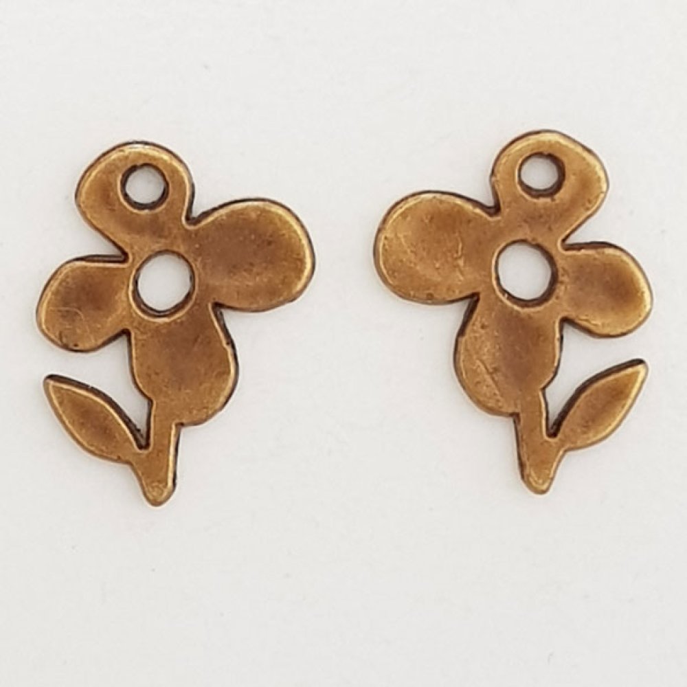 Flower Charm Metal N°051 Bronze