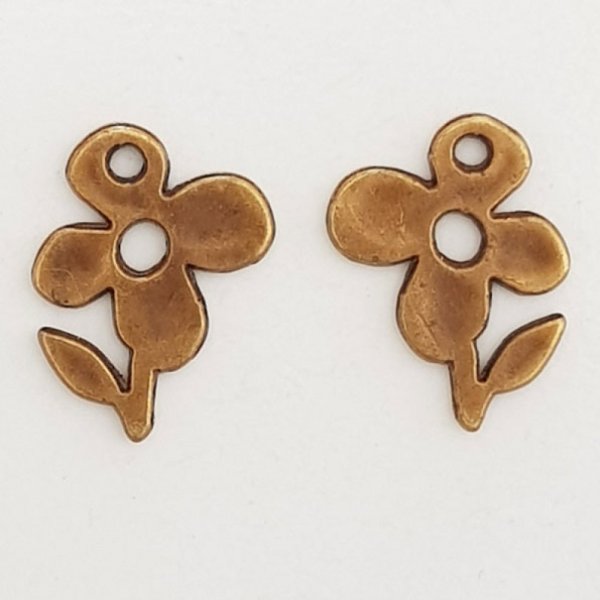 Flower Charm Metal N&deg;051 Bronze
