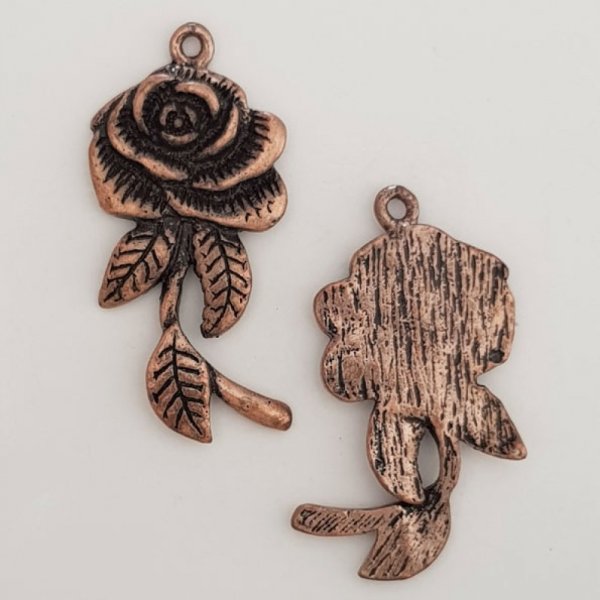 Flower Charm Metal N&deg;052 Copper