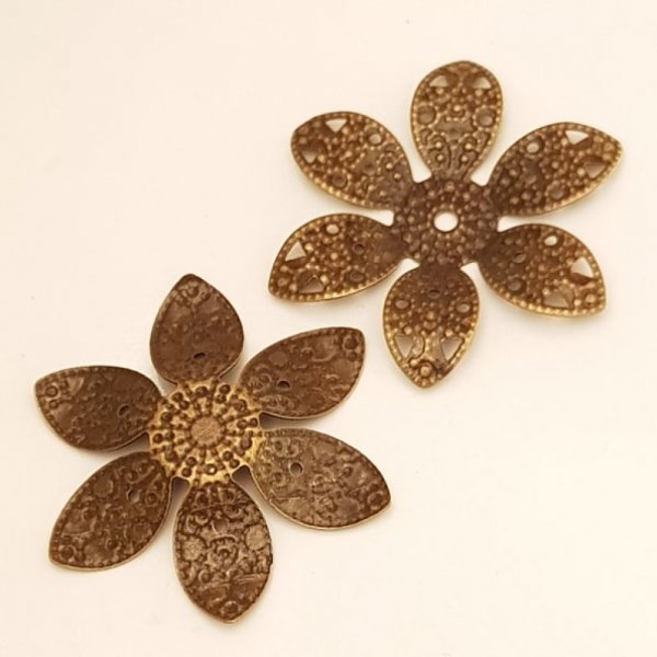 Flower Charm Metal N&deg;058 Bronze