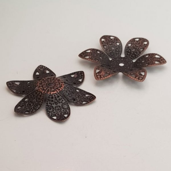 Flower Charm Metal N&deg;058 Copper