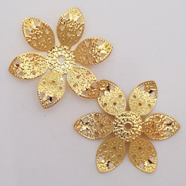 Flower Charm Metal N&deg;058 Gold