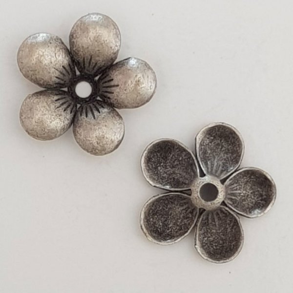 Flower charm Metal N&deg;066 Silver