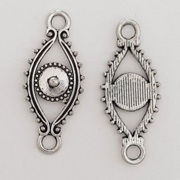 Flower charm Metal N&deg;075 Silver