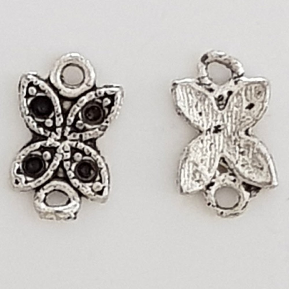 Flower charm Metal N°081 Silver