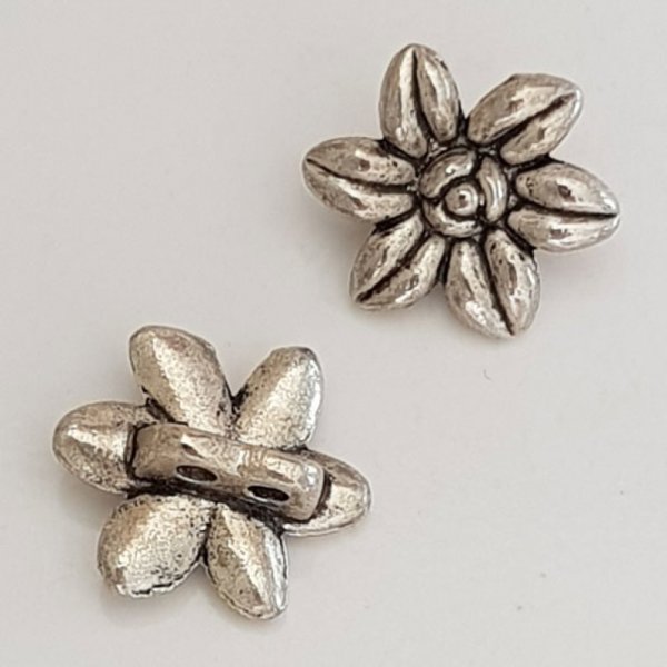 Flower charm Metal N&deg;083 Silver