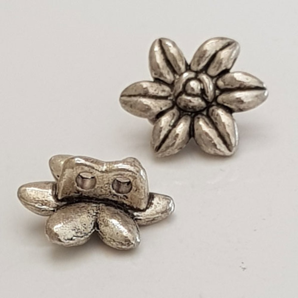 Flower charm Metal N°083 Silver