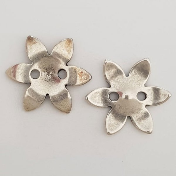 Flower Charm Metal N&deg;090 Silver Zamak