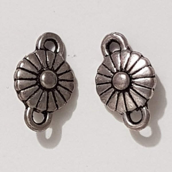 Flower charm Metal N&deg;093 Silver