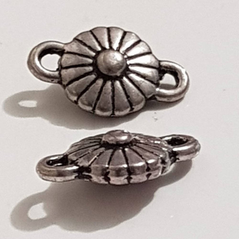 Flower charm Metal N°093 Silver