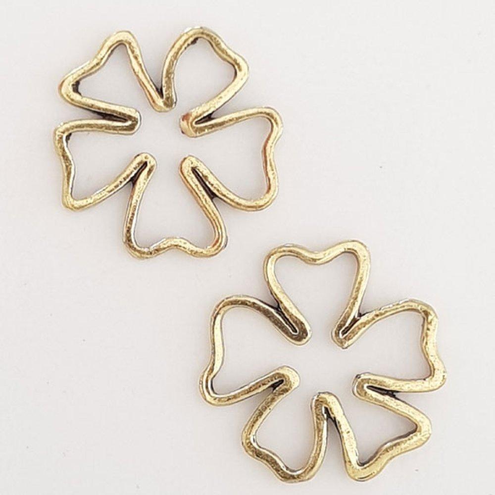 Flower Charm Metal N°094 Old Gold