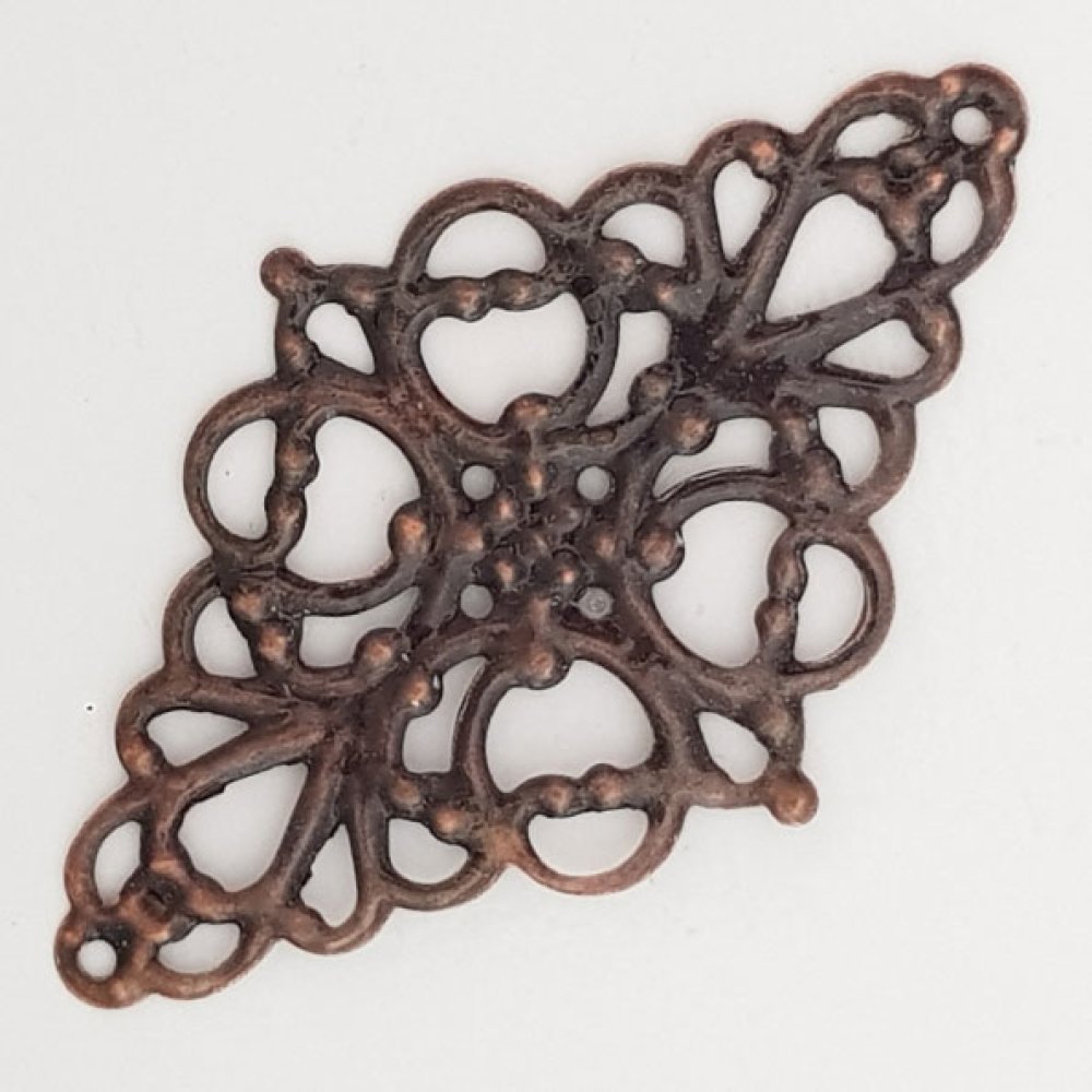 Flower Charm Metal N°096 Copper Engraving