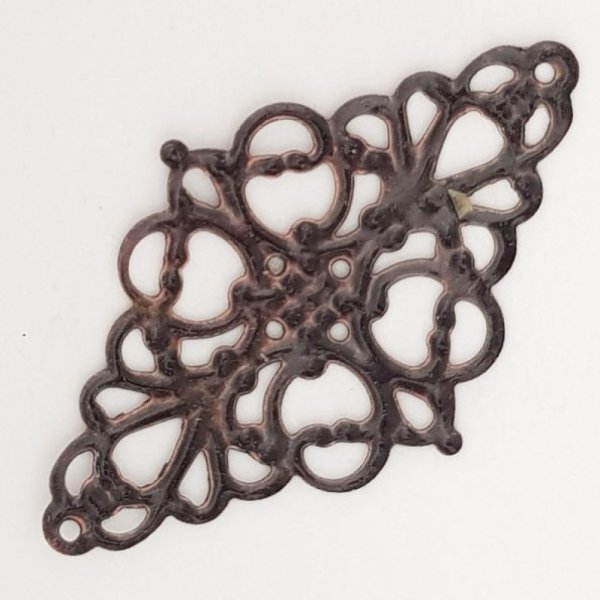 Flower Charm Metal N&deg;096 Copper Engraving