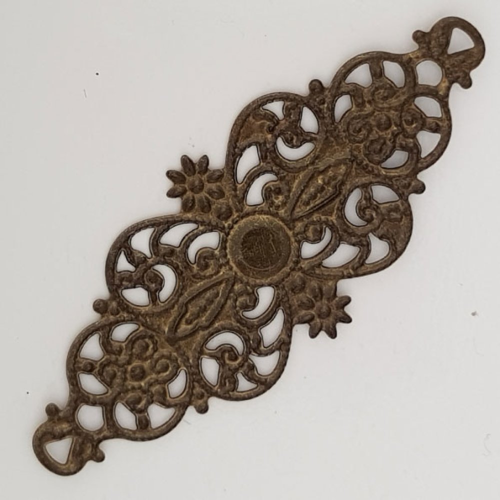Flower Charm Metal N°098 Bronze Engraving