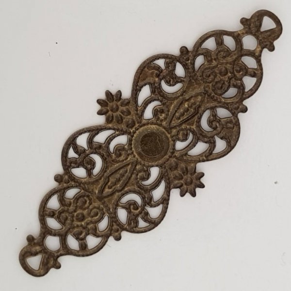 Flower Charm Metal N&deg;098 Bronze Engraving