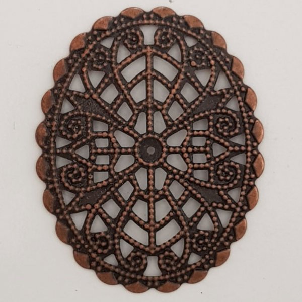 Flower Charm Metal N&deg;103 Copper Engraving