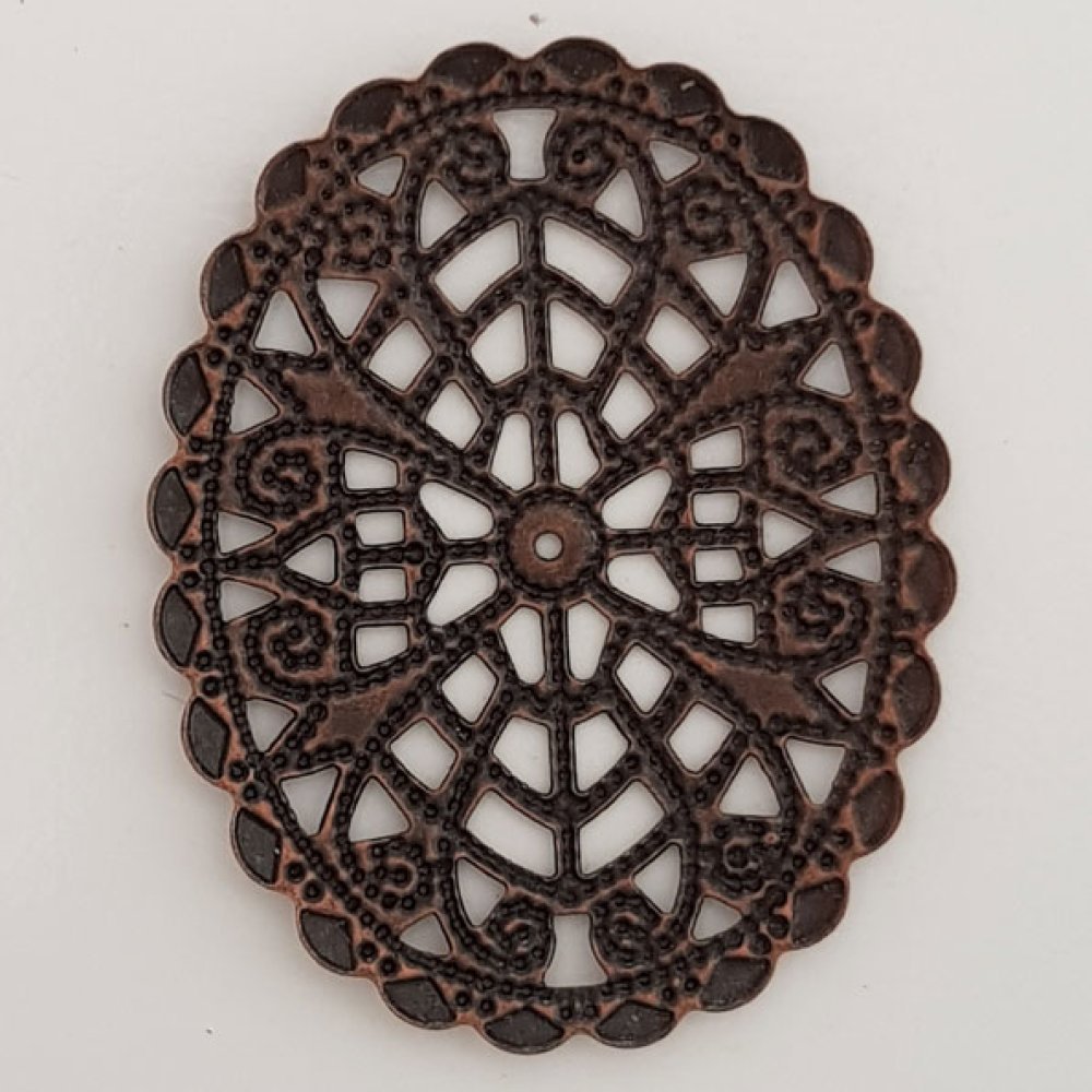 Flower Charm Metal N°103 Copper Engraving