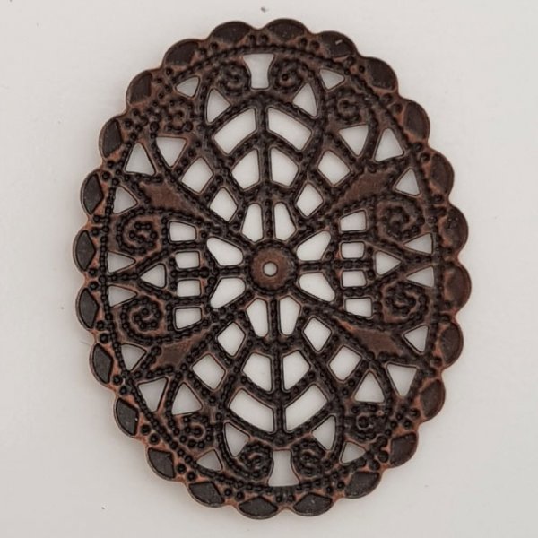 Flower Charm Metal N&deg;103 Copper Engraving